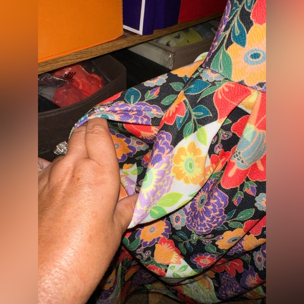 LuLaRoe Vibrant Floral Midi Dress - Picture 5 of 8